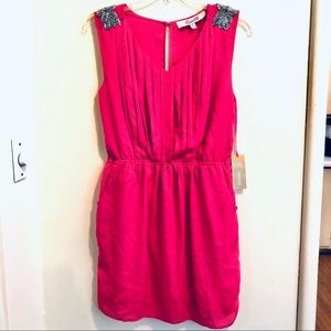 NWT Francescas Pink Pocket Dress with Sequins